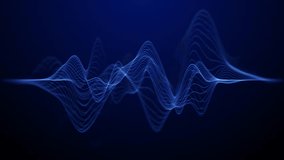Sound Waves Frequency, Futuristic Look Audio Waveform Graph In Seamless Loop, Hud User Interface Background Element, Audio Visualizer, Sound Analyzer Screen. Music wave, Audio space. - Powered by Shutterstock - Get 15% off with code: PIKWIZARD15