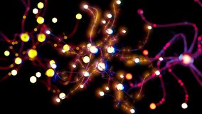 Glowing abstract neural network with interconnected neurons in a futuristic brain simulation - Powered by Shutterstock - Get 15% off with code: PIKWIZARD15