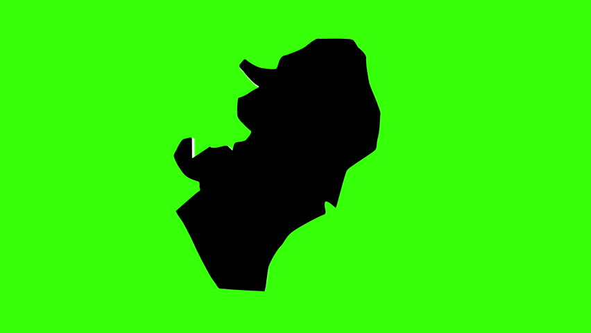 green screen 3d map of Santa Ana in El Salvador