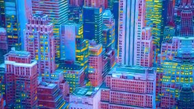 Dynamic Sliding Neon Cityscape View Animation - Powered by Shutterstock - Get 15% off with code: PIKWIZARD15