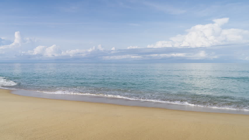 Scenic sea wave sunny day summer nature landscape. Beach seascape ocean horizon wave surface closeup shore tropical island.