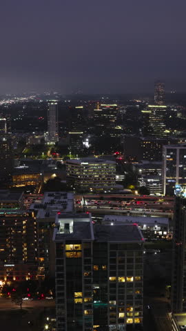 Vertical Video of Houston, USA, Texas, Vertical Aerial View Shot