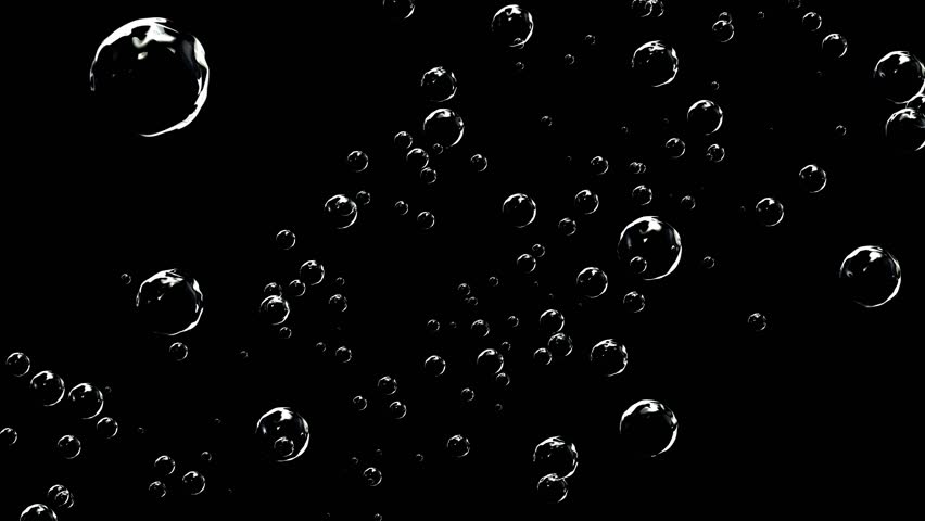 Soap bubble animation slowly falling on a green screen. Soap bubble fall on chroma key background.