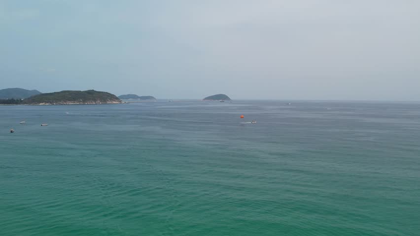 The amazing Top View of Sanya beach on Hainan, China