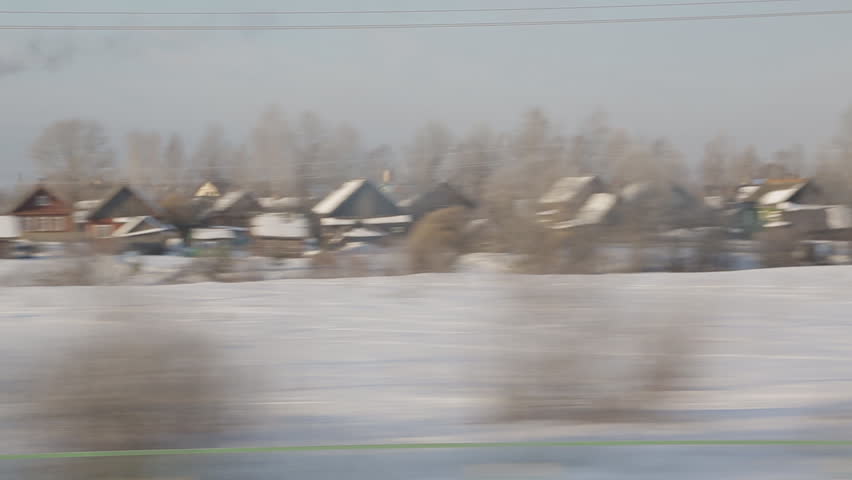 winter background with the sound of a train window