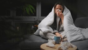 Sick woman got flu or caught cold, having allergy symptoms - Powered by Shutterstock - Get 15% off with code: PIKWIZARD15