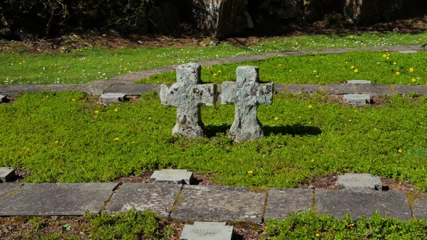 German war dead markers in German Cemetery in Glencree Wicklow Ireland soldiers at peace