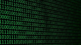 The backdrop features an intricate pattern of binary code in shades of green, creating a digital aesthetic that symbolizes technology and data processing. - Powered by Shutterstock - Get 15% off with code: PIKWIZARD15