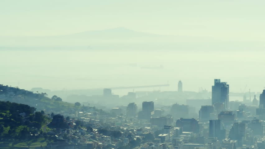 3D data bars floating over hazy cityscape showing horizontal rods linking blue and red spheres. Abstract, data visualization, futuristic, technological, urban, infographic, network - Powered by Shutterstock - Get 15% off with code: PIKWIZARD15