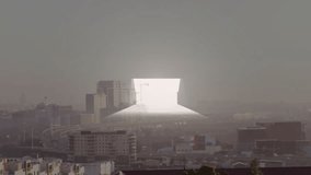 Greek flag icon and GREECE text floating over stadium deck, cityscape shining under floodlights. Stadium, architecture, modern, urban, vibrant, commercial, branding - Powered by Shutterstock - Get 15% off with code: PIKWIZARD15