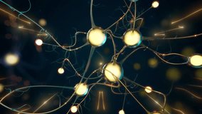 3d animation of glowing human nerve cells on dark background with bokeh - Powered by Shutterstock - Get 15% off with code: PIKWIZARD15