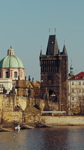 Sunny Day In Prague During Morning 