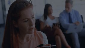 colleagues studying financial charts in modern office, with holographic candlestick and line graphs. Corporate, data, visualization, technology, analytics, investment, digital - Powered by Shutterstock - Get 15% off with code: PIKWIZARD15