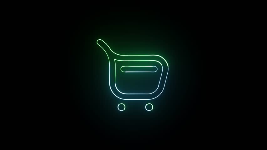 Minimal abstract light loop with soft neon edges for UI animation toolkits