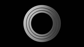 Metallic Rings Rotating on Multiple Axes in Seamless Loop Animation - Powered by Shutterstock - Get 15% off with code: PIKWIZARD15