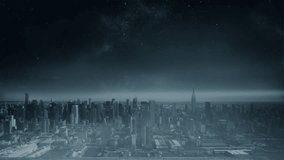 Red and blue finance line graphs animating over nighttime city skyline, showing percentage markers. Data visualization, digital interface, financial analysis, metropolis, technological, trend - Powered by Shutterstock - Get 15% off with code: PIKWIZARD15