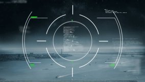 High-tech HUD being displayed over coastal bay, showing code snippets, bridge and moving ships. Futuristic, digital, network, urban, navigation, interface, technological - Powered by Shutterstock - Get 15% off with code: PIKWIZARD15