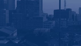 Financial data overlay moving across urban skyline in flat design, showing line graphs and arrows. Fintech, analytics, modern, data visualization, investment, technology, corporate - Powered by Shutterstock - Get 15% off with code: PIKWIZARD15