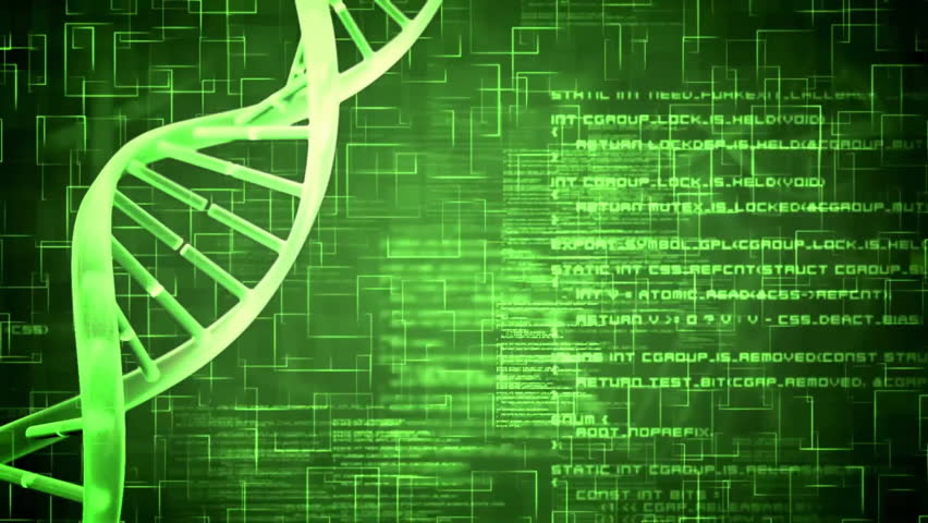 3D green DNA helix emerging from corner, overlaying glowing digital matrix with code snippets. Futuristic, scientific, biotechnology, digital, abstract, innovation, high-tech - Powered by Shutterstock - Get 15% off with code: PIKWIZARD15