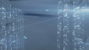 Digital towers floating above reflective floor, displaying glowing grid patterns in 3D render. Futuristic, cybernetic, technology, digital, abstract, immersive, luminous - Powered by Shutterstock - Get 15% off with code: PIKWIZARD15