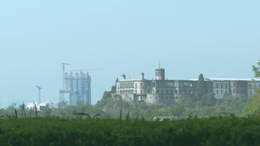 Panoramic view of the Chapultepec castle in México city