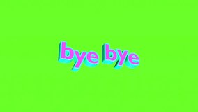 Farewell Animation Text 'Bye' – Dynamic Design for Video Ending. A ready-to-use animated farewell visual with the word 'Bye'. Perfect for video endings, stories, or social media. - Powered by Shutterstock - Get 15% off with code: PIKWIZARD15