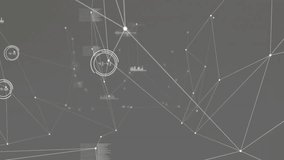 Digital interface visualizing network nodes and data around tablet and smartphone in flat design. Technology, innovation, connectivity, data visualization, digital, modern, interface - Powered by Shutterstock - Get 15% off with code: PIKWIZARD15