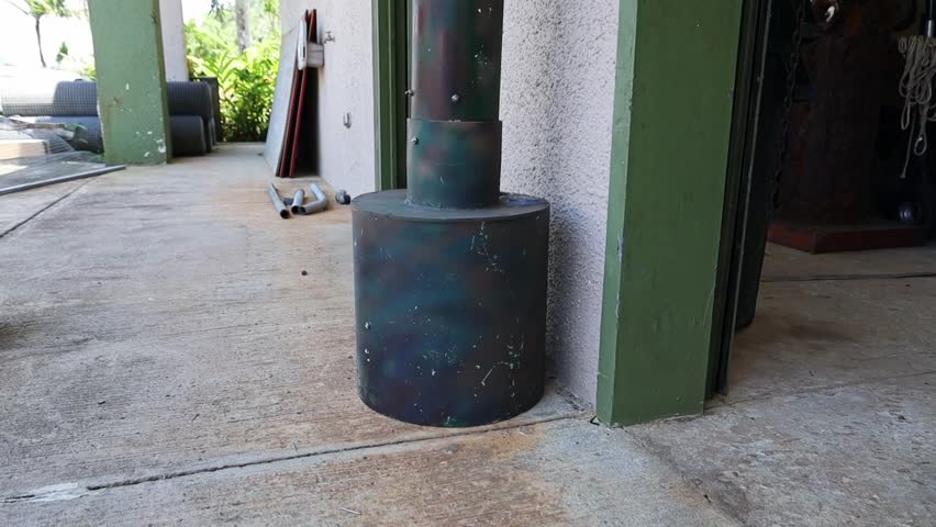 A closeup shot of a man-made nest of the Puerto Rican amazon parrot (Amazona vittata) in a bird watching center