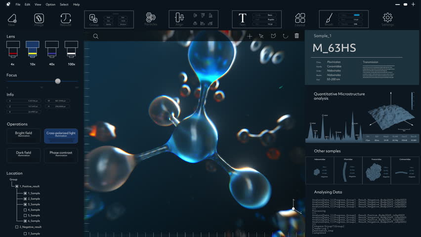 Molecular Modeling Software with Technology for Gene and DNA Sequencing. 3D Visualization for Scientific, Microbiology, Medical Research and Therapeutics. Screen Replacement Template for Computer - Powered by Shutterstock - Get 15% off with code: PIKWIZARD15