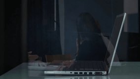 business team analyzing data around laptop, projecting holographic network graphic with pink nodes. Technology, innovation, collaboration, futurism, digital, communication, corporate - Powered by Shutterstock - Get 15% off with code: PIKWIZARD15