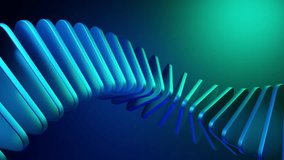 Futuristic abstract 3D design featuring a dynamic wave of rotating shapes in vibrant blue and green, symbolizing technology and motion. - Powered by Shutterstock - Get 15% off with code: PIKWIZARD15