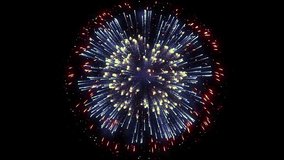 Beautiful colourful Fireworks Shiny Display at Night Loop Background. For 4th of July, festival, Anniversary, Celebration, Party, New Year, Happy Birthday, Wedding, Confetti, Diwali, Christmas. - Powered by Shutterstock - Get 15% off with code: PIKWIZARD15