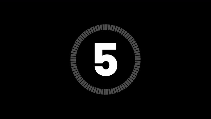 Minimal Countdown Timer Animation – White Tailed Lines Circling Counterclockwise on Black Background  Seamless Loop