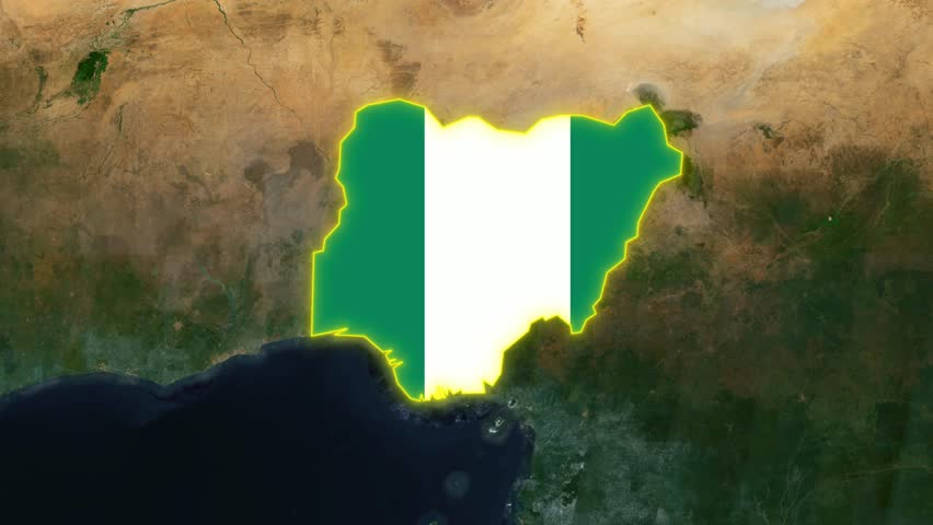 Nigeria Flag - Growing Effect.