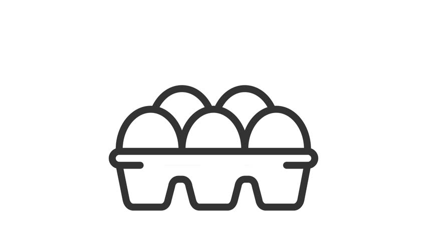 Animated eggs icon. Perfect for farm, agriculture, smartfarm, technology, innovation, wireless, garden, machine, internet, eco, web, digital, online, computer, technology, internet and connection