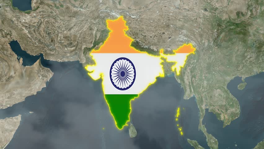 India Flag - Growing Effect.