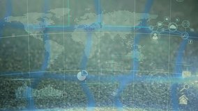 yellow ball resting on green turf behind blue net mesh while digital data overlays floating above. Outdoor, sports, technology, data visualization, digital, network, analytics - Powered by Shutterstock - Get 15% off with code: PIKWIZARD15