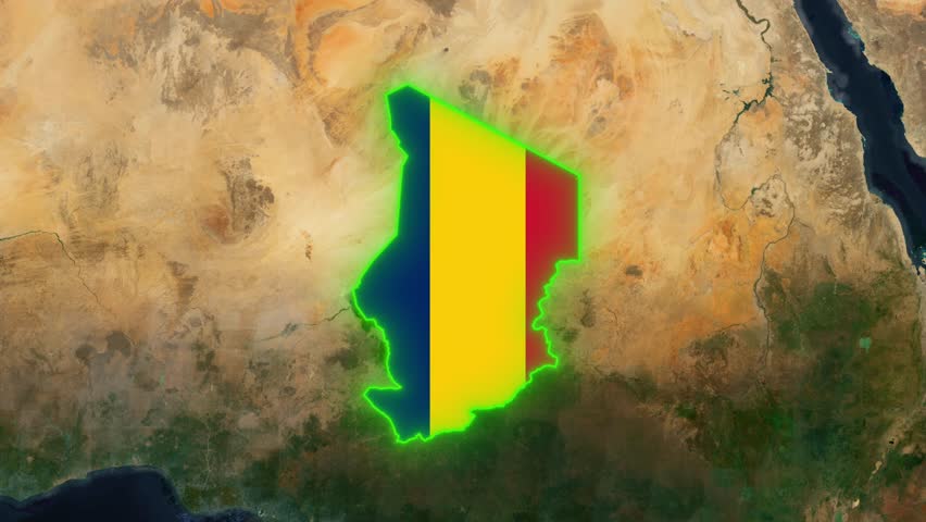 Chad Flag - Growing Effect.