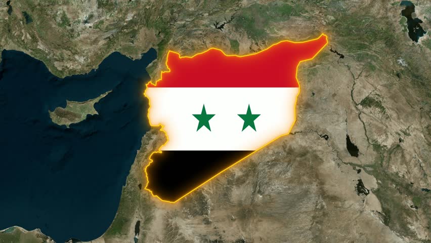 Syria Flag - Growing Effect.