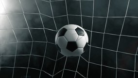 Super Slow Motion Soccer Ball Hitting Goal Net on Black Background, 1000fps. - Powered by Shutterstock - Get 15% off with code: PIKWIZARD15