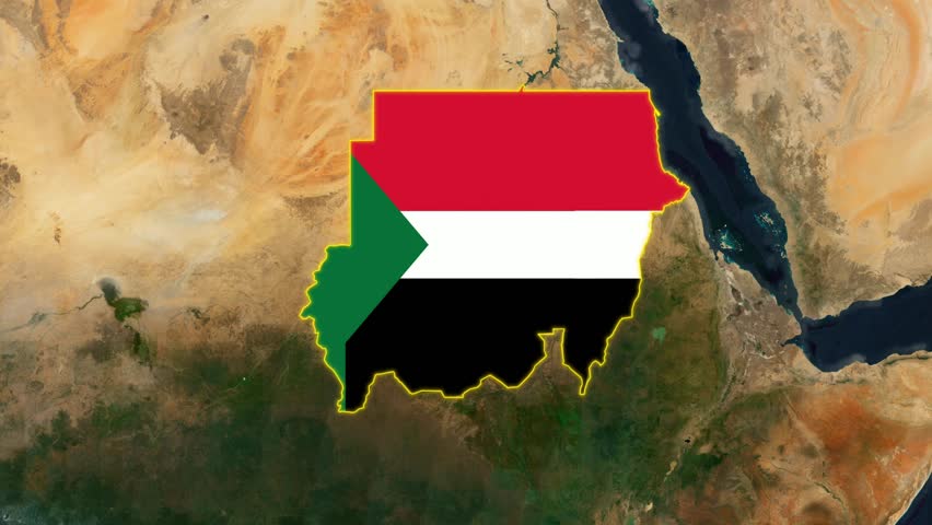 Sudan Flag - Growing Effect.