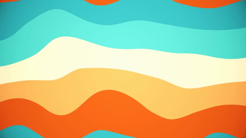 2D animation of an abstract wavy transition with colorful lines displaced in layers, creating a vibrant and dynamic background.

