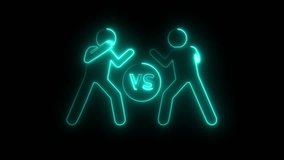 neon Verses 3D text pink and blue Game Play, and fight scene concept Motion graphics Animation 4k. Abstract neon verses animated isolated on black background.	 - Powered by Shutterstock - Get 15% off with code: PIKWIZARD15