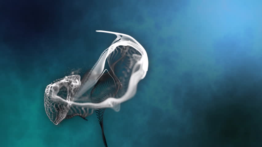 White semi-transparent particles swirling over deep teal-blue backdrop while golden orbs glowing. Abstract art, digital design, fantasy backdrop, luminous effects, cosmic visualization, motion - Powered by Shutterstock - Get 15% off with code: PIKWIZARD15