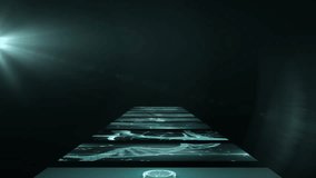 Neon-green GET DETAILS text floating over translucent panels, featuring rotating DNA hologram. Futuristic, technological, innovation, digital, biotech, sci-fi, interface - Powered by Shutterstock - Get 15% off with code: PIKWIZARD15