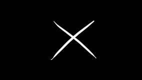 Animated hand drawn red cross appears. Red cross brush drawing animation - Powered by Shutterstock - Get 15% off with code: PIKWIZARD15