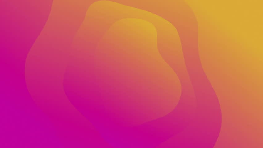 Large yellow speech bubble floating in magenta orange gradient, showing white dots and blue accents. Abstract, digital art, graphic design, modern, vibrant, creative, conceptual