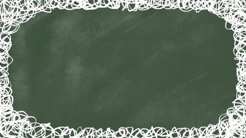 Scribbled line frame on blackboard