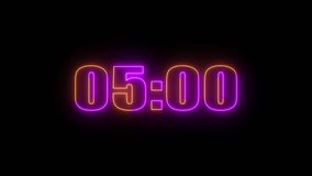 Five Minute Digital Timer. 5 Minute Digital Negative Countdown Sci-Fi light Effects electronic protection. HUD user interface with technology stopwatch Digital Countdown. Countdown Timer Indication. - Powered by Shutterstock - Get 15% off with code: PIKWIZARD15