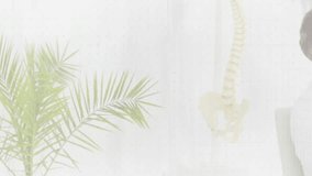 Senior doctor behind bar chart and line graph overlay, gesturing and explaining health trends. Medical, analytics, professional, futuristic, healthcare, presentation, data visualization - Powered by Shutterstock - Get 15% off with code: PIKWIZARD15